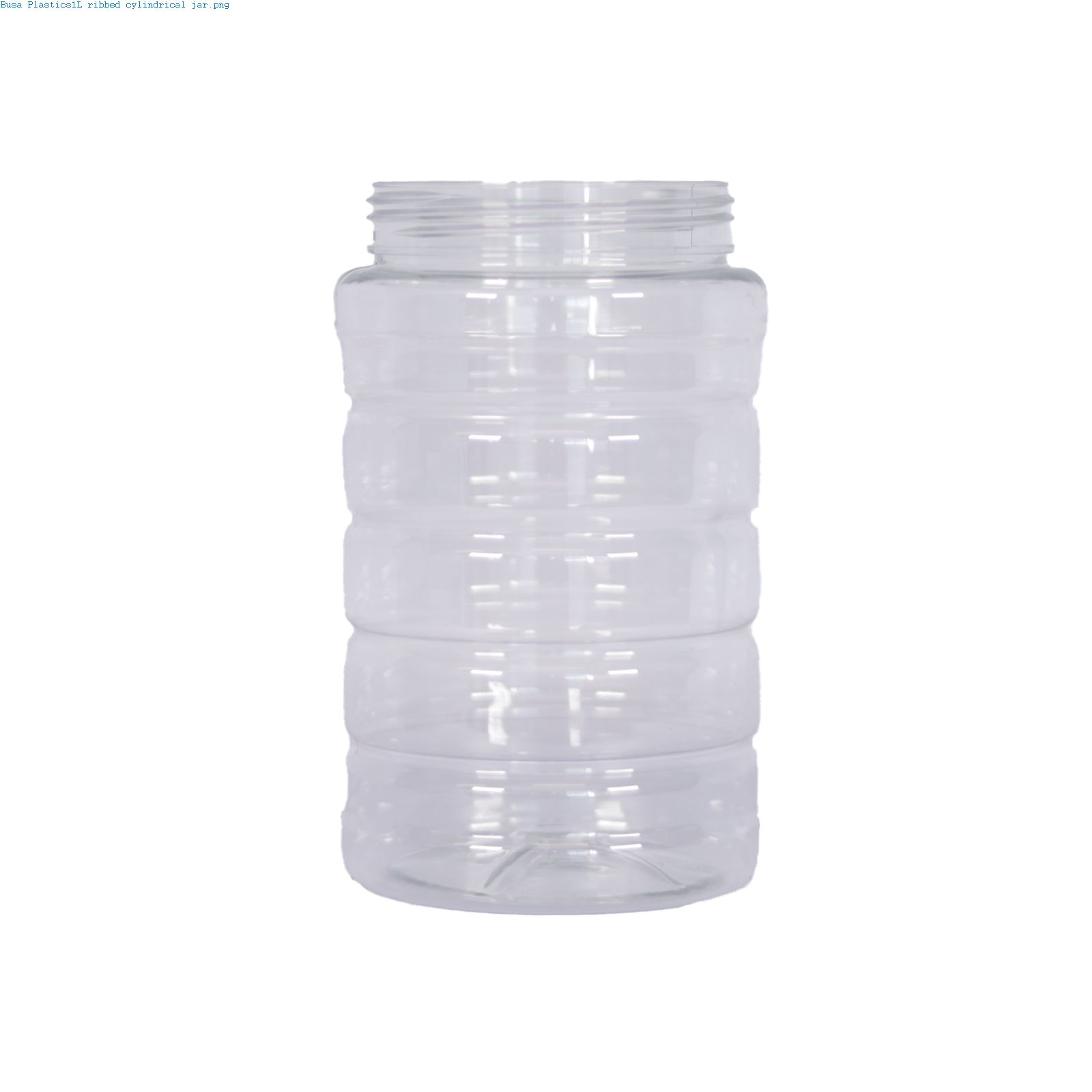 1l Ribbed Cylindrical Jar